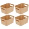 mDesign Wood Print Kitchen Food Storage Organizer Bin - 4 Pack